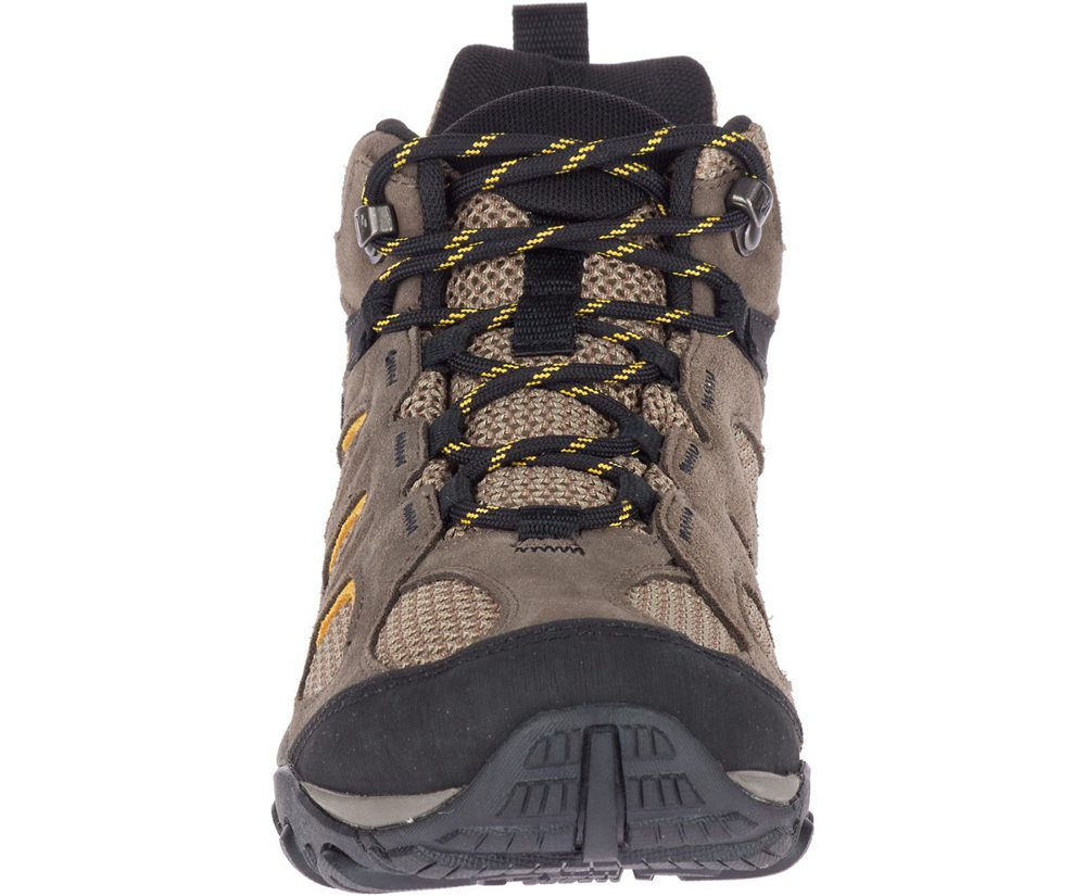 Merrell Hiking Boots Brown - Yokota 2 Mid Waterproof Wide Width - Mens 30OUZBRSC